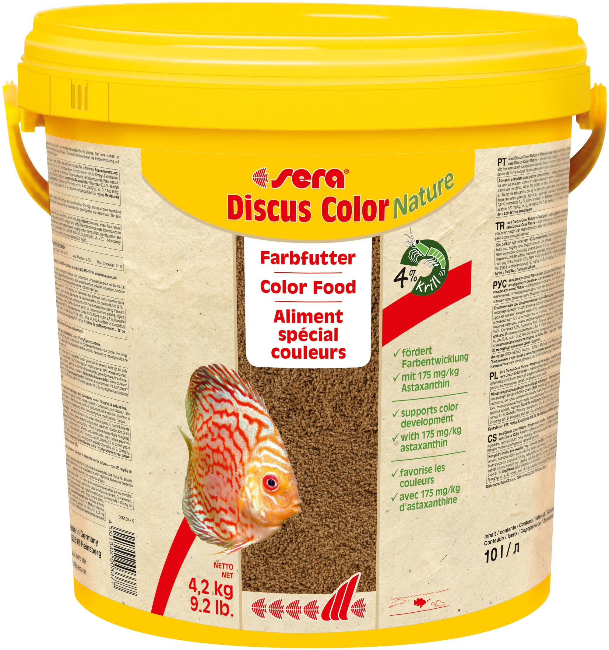 Ração Sera Discus Granules Nature 4,2kg Criadores De Discos