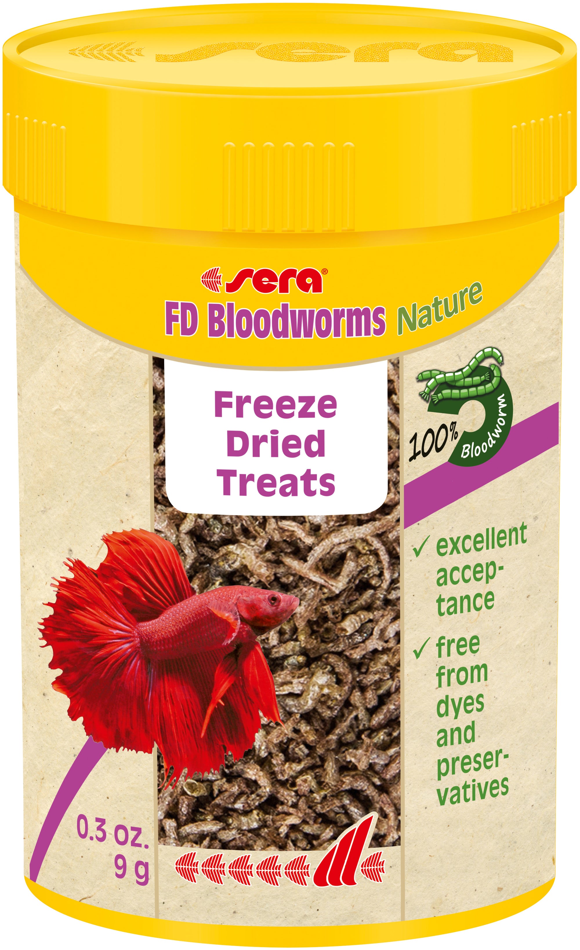 sera Fd Bloodworms Freeze Dried - Aquatic Equipment & Design Inc.
