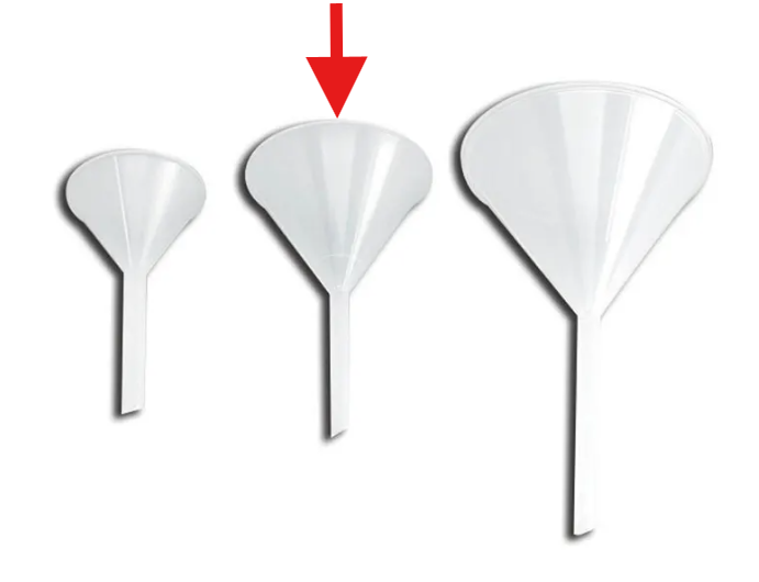 Long Stem, Plastic Funnels - Variety of Sizes
