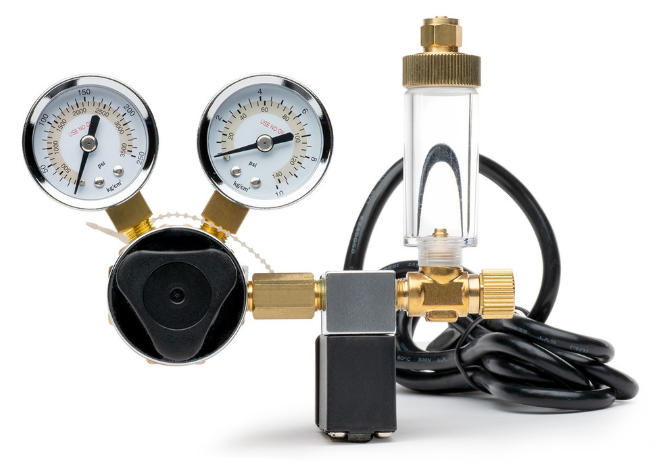CO2 Flow Pressure Regulator with Solenoid Valve