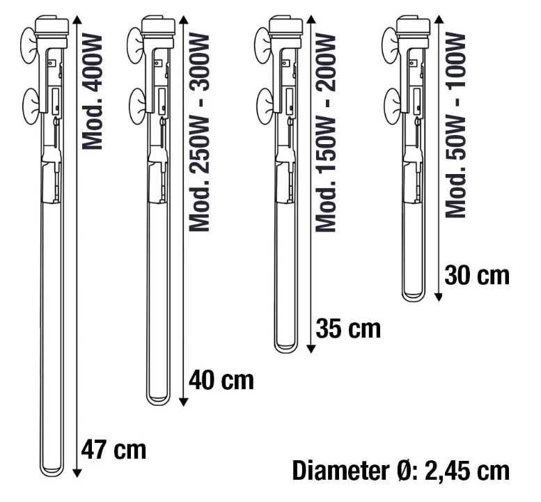 Shatter-Resistant Glass Aquarium Heaters