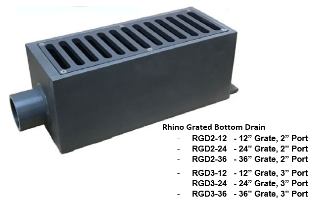 Aquadyne Rhino Bottom Drains