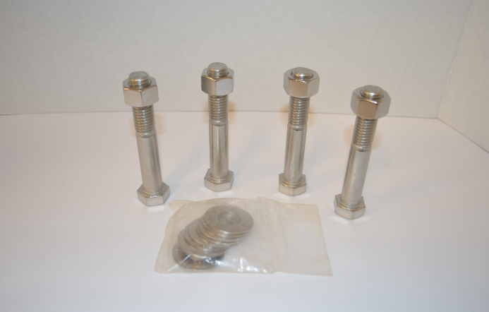 Pernos hexagonales de acero inoxidable con tuerca y arandelas - 316L 
