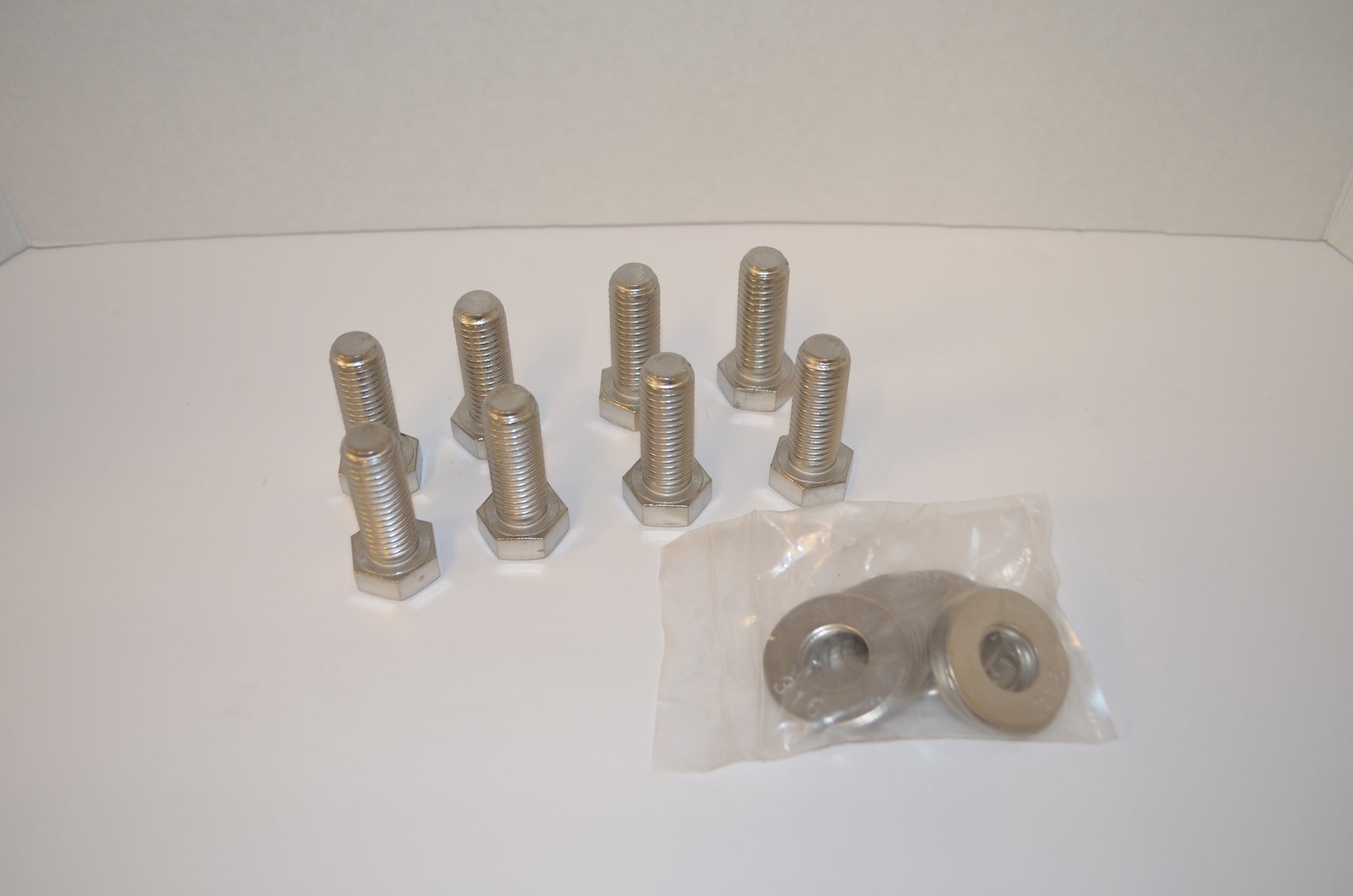 Pernos de cabeza hexagonal de acero inoxidable con arandelas - 316L